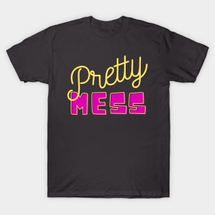 pretty mess yellow and pink T-Shirt